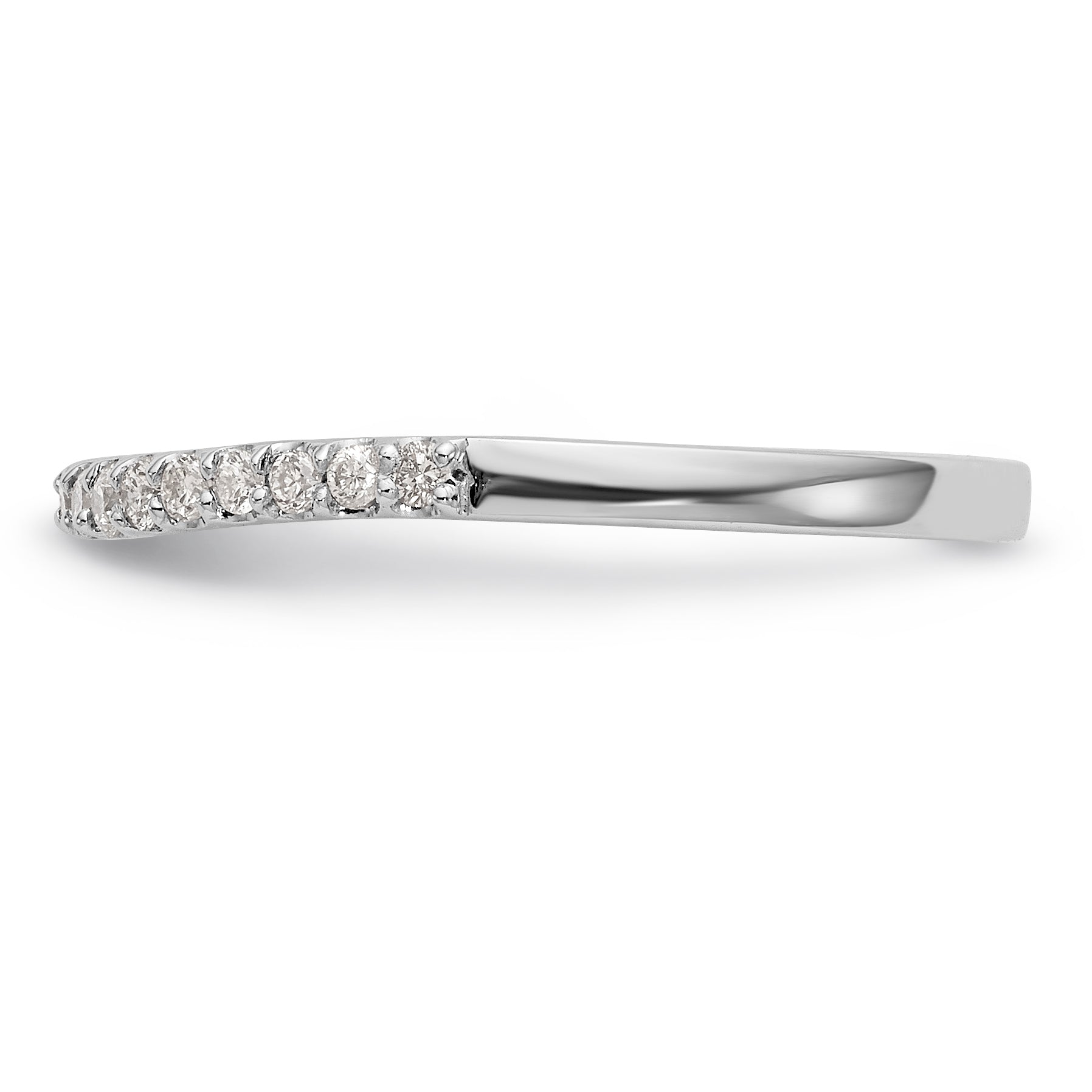 14K White Gold 1/5 carat Diamond Complete Wedding Band