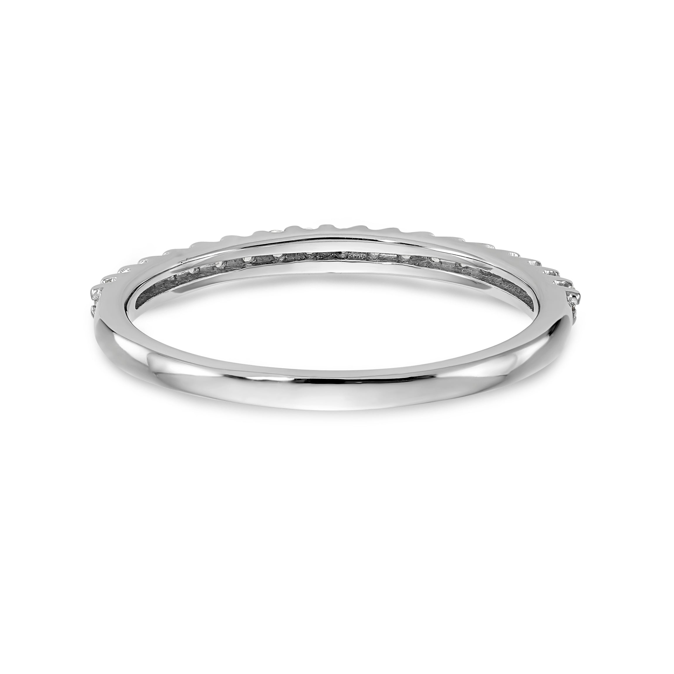 14K White Gold 1/5 carat Diamond Complete Wedding Band