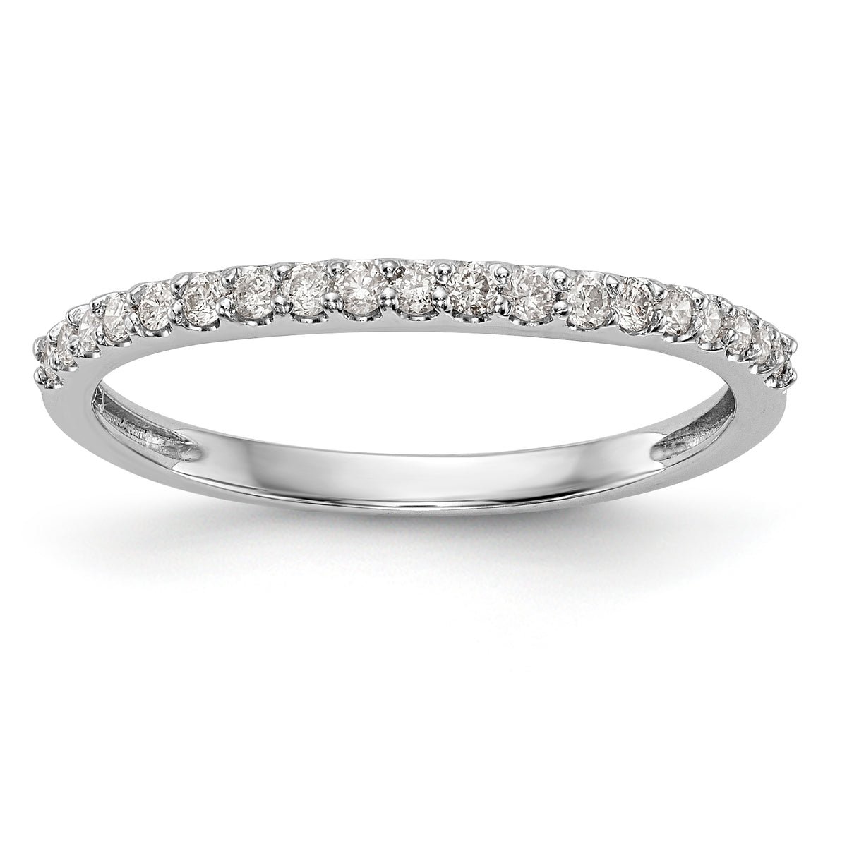 14K White Gold 1/5 carat Diamond Complete Wedding Band