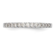 14K White Gold 1/4 carat Diamond Complete Wedding Band