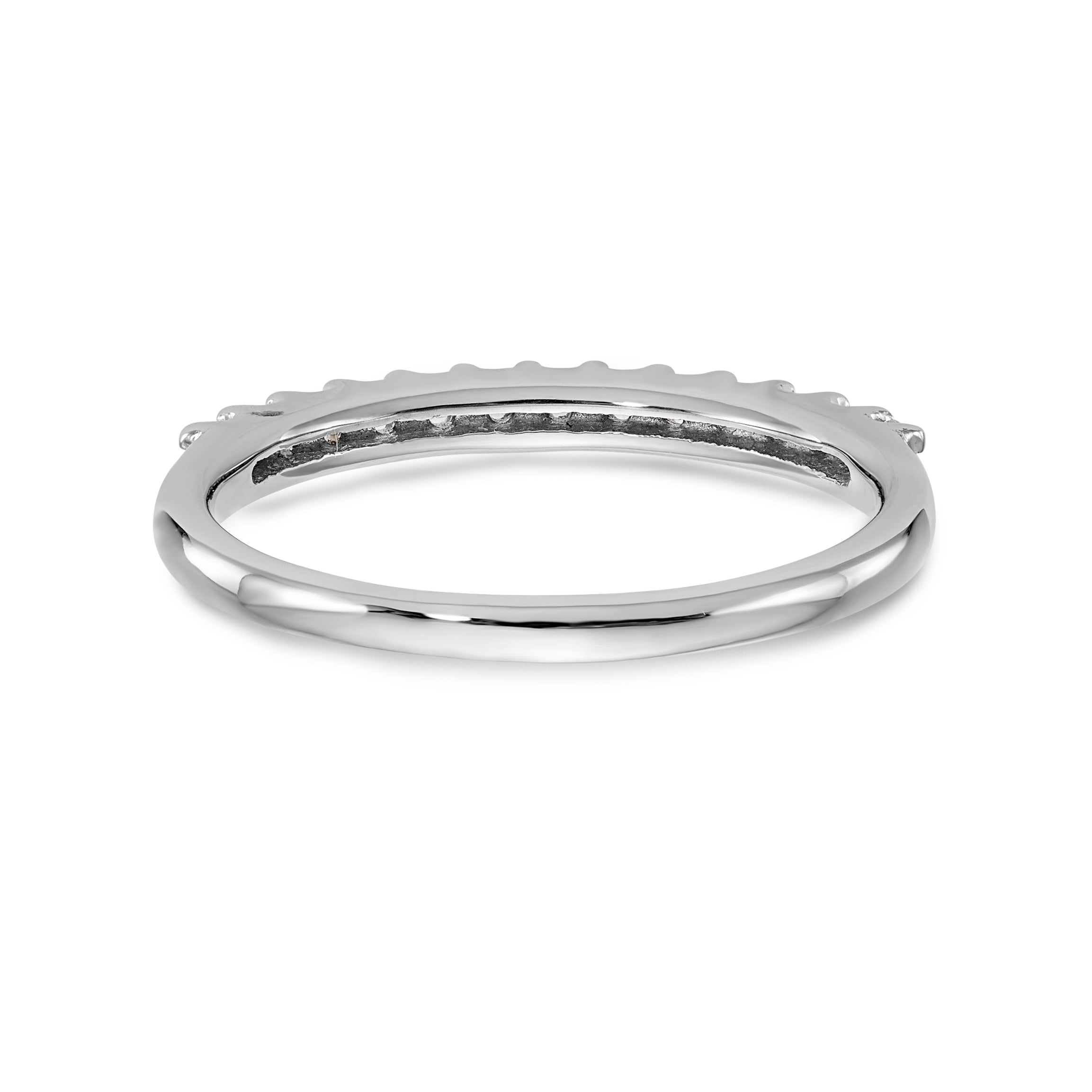 14K White Gold 1/4 carat Diamond Complete Wedding Band