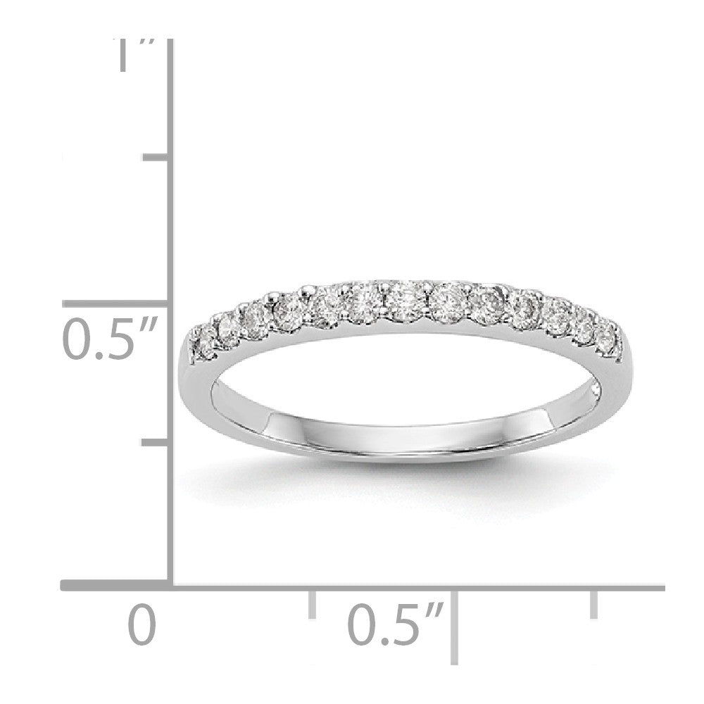 14K White Gold Diamond Band