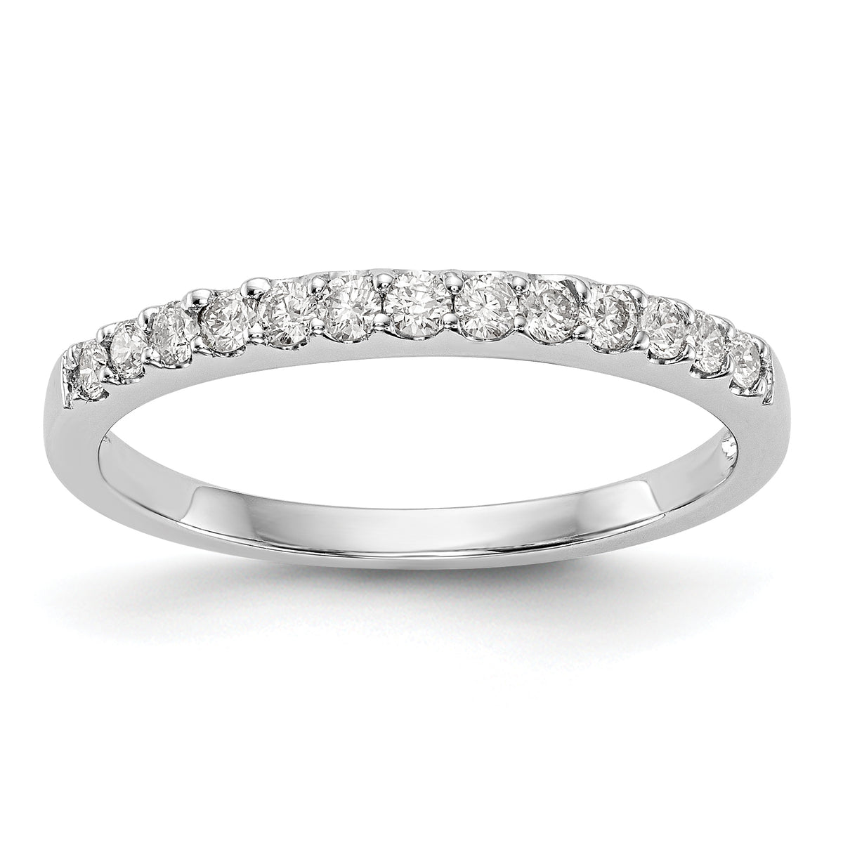 14K White Gold 1/4 carat Diamond Complete Wedding Band