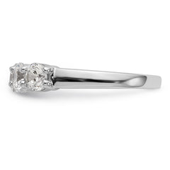 14K White Gold 5-Stone Shared Prong 1.3 carat Complete Round Diamond Band