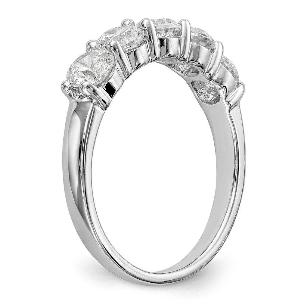 14K White Gold 5-Stone Diamond Band