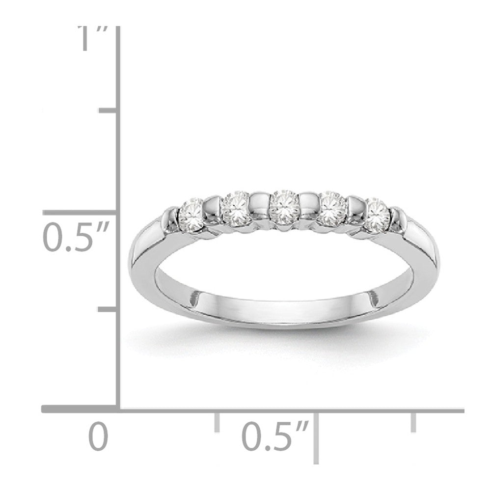 14K White Gold 5-Stone Diamond Band