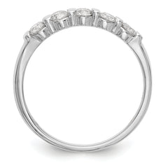 14K White Gold 5-Stone Channel-set (Holds 5-2.9mm Round) Diamond Band Mounting