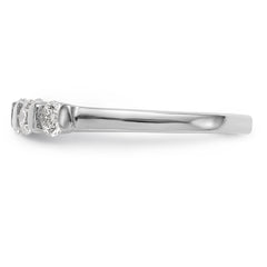 14K White Gold 5-Stone Channel-set (Holds 5-2.9mm Round) Diamond Band Mounting