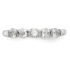 14K White Gold 5-Stone Channel-set (Holds 5-2.9mm Round) Diamond Band Mounting