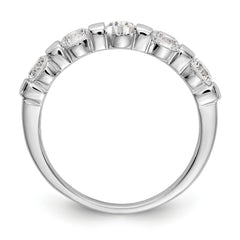 14K White Gold 5-Stone Channel-set 1 carat Complete Round Diamond Band