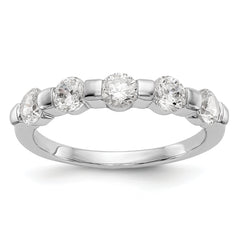 14K White Gold 5-Stone Channel-set 1 carat Complete Round Diamond Band