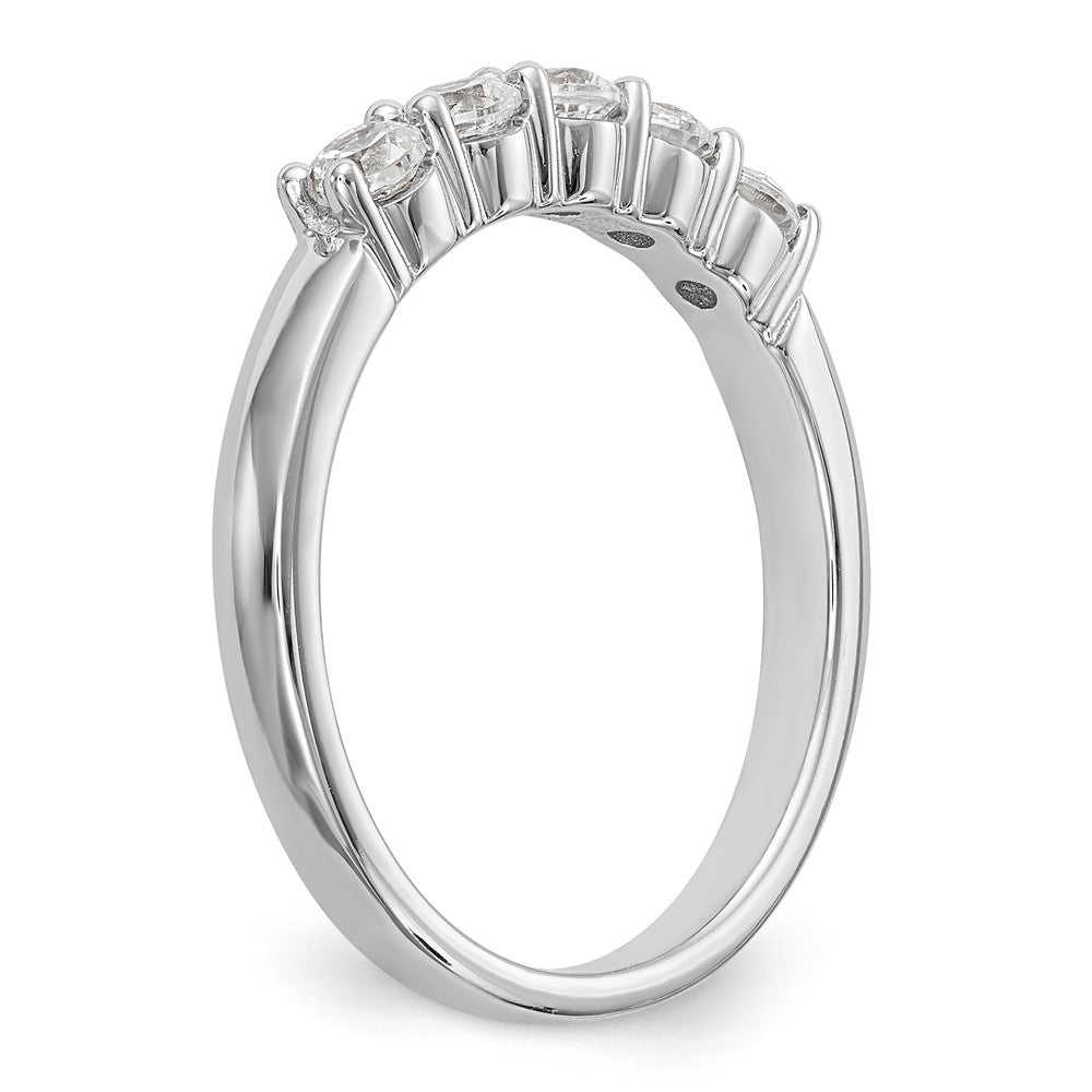 14K White Gold 5-Stone Diamond Band