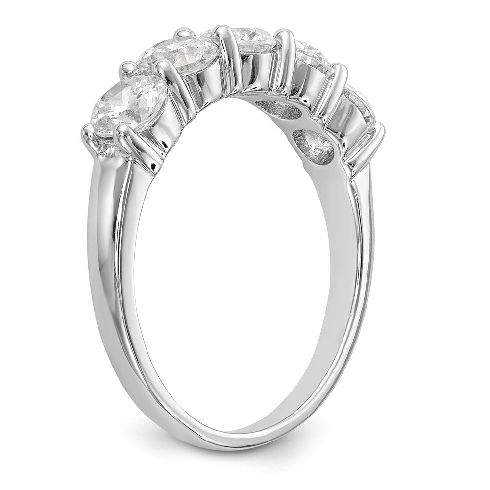 14K White Gold 5-Stone Diamond Band