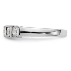 14K White Gold 5-Stone Prong-set (Holds 5-2.9mm Round) Diamond Band Mounting