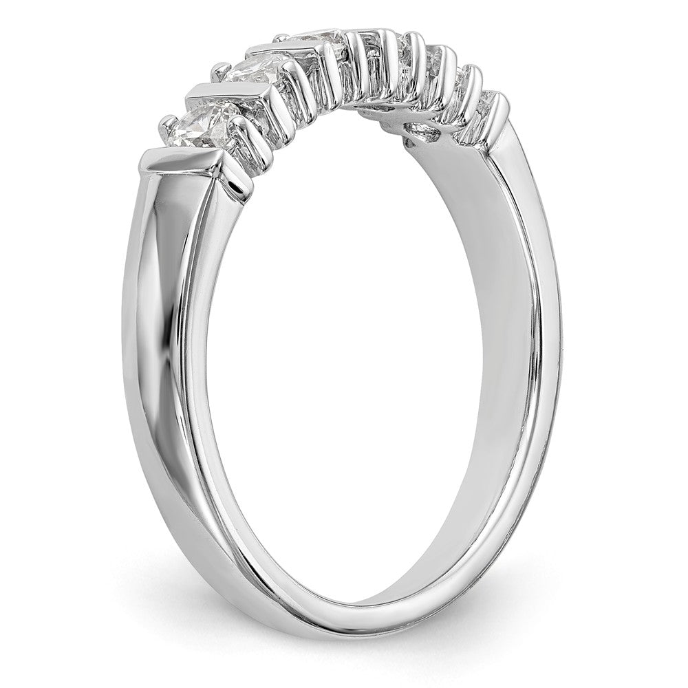 14K White Gold 5-Stone Diamond Band Mounting