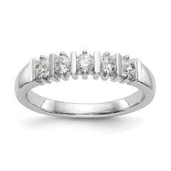 14K White Gold 5-Stone Prong-set (Holds 5-2.1mm Round) Diamond Band Mounting