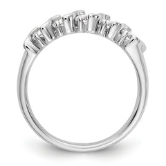 14K White Gold 5-Stone Prong-set (Holds 5-3.4mm Round) Diamond Band Mounting