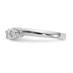 14K White Gold 5-Stone Shared Prong 3/4 carat Round Complete Diamond Band