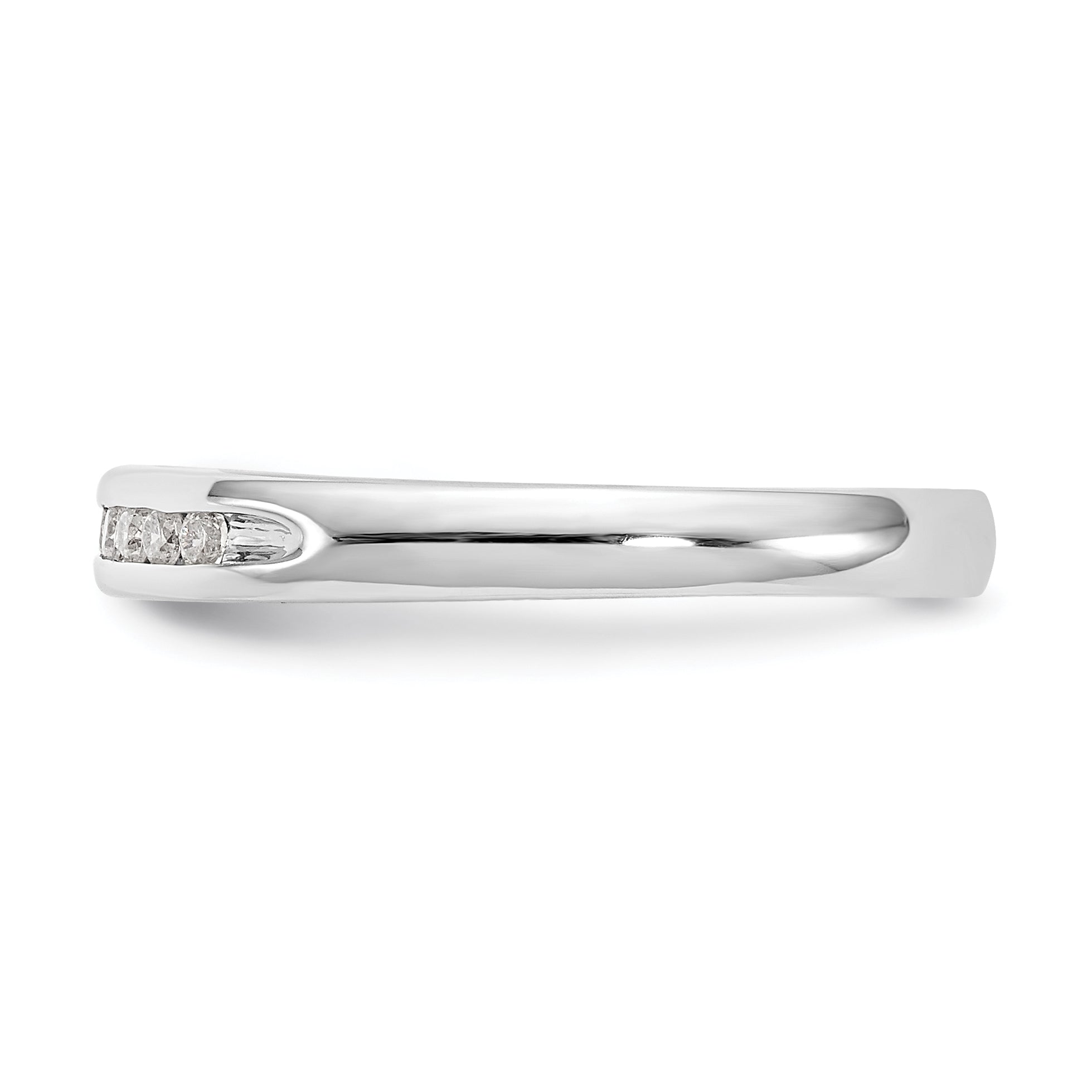 14K White Gold Lab Grown Diamond 9-Stone Channel Band