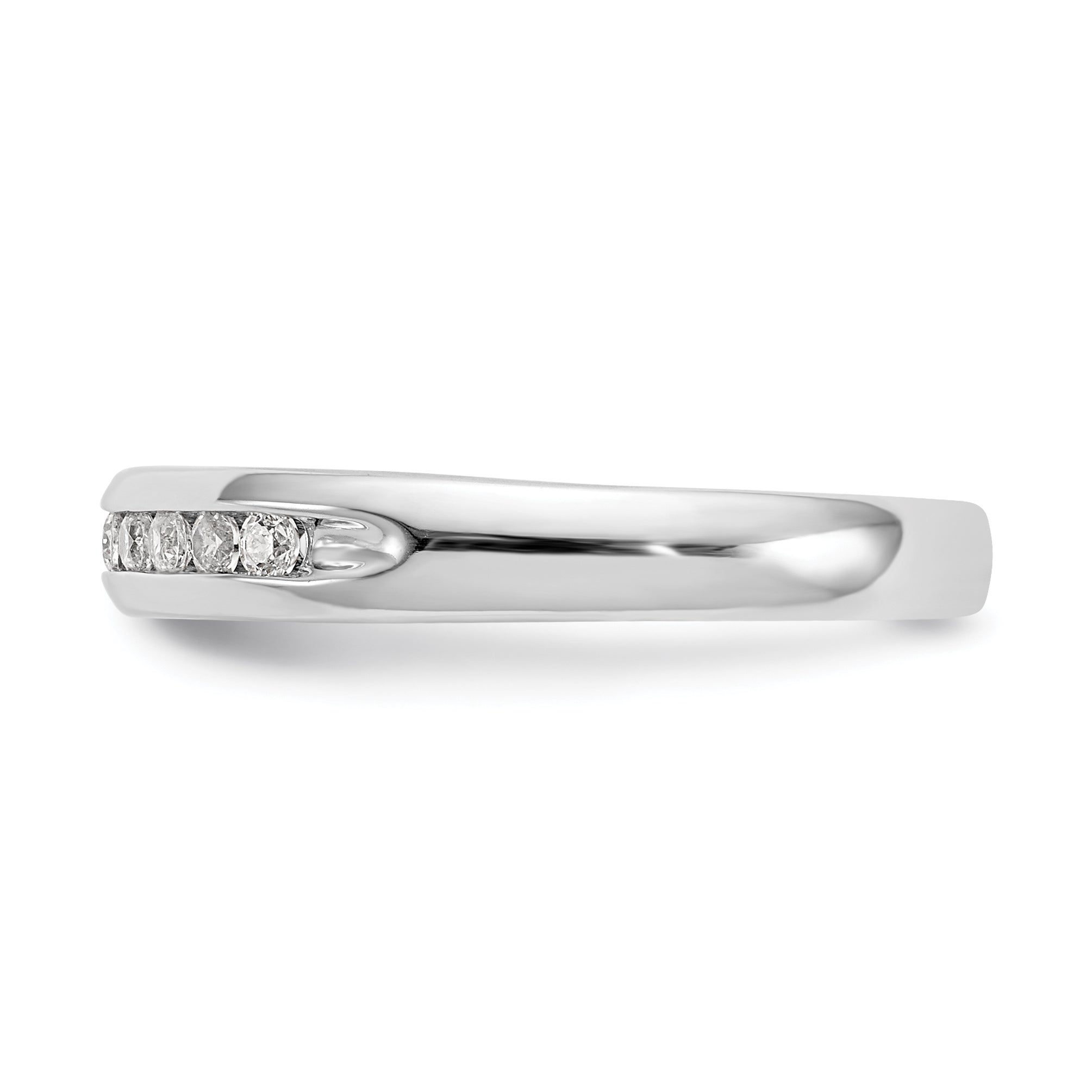 14K White Gold Lab Grown Diamond 9-Stone Channel Band