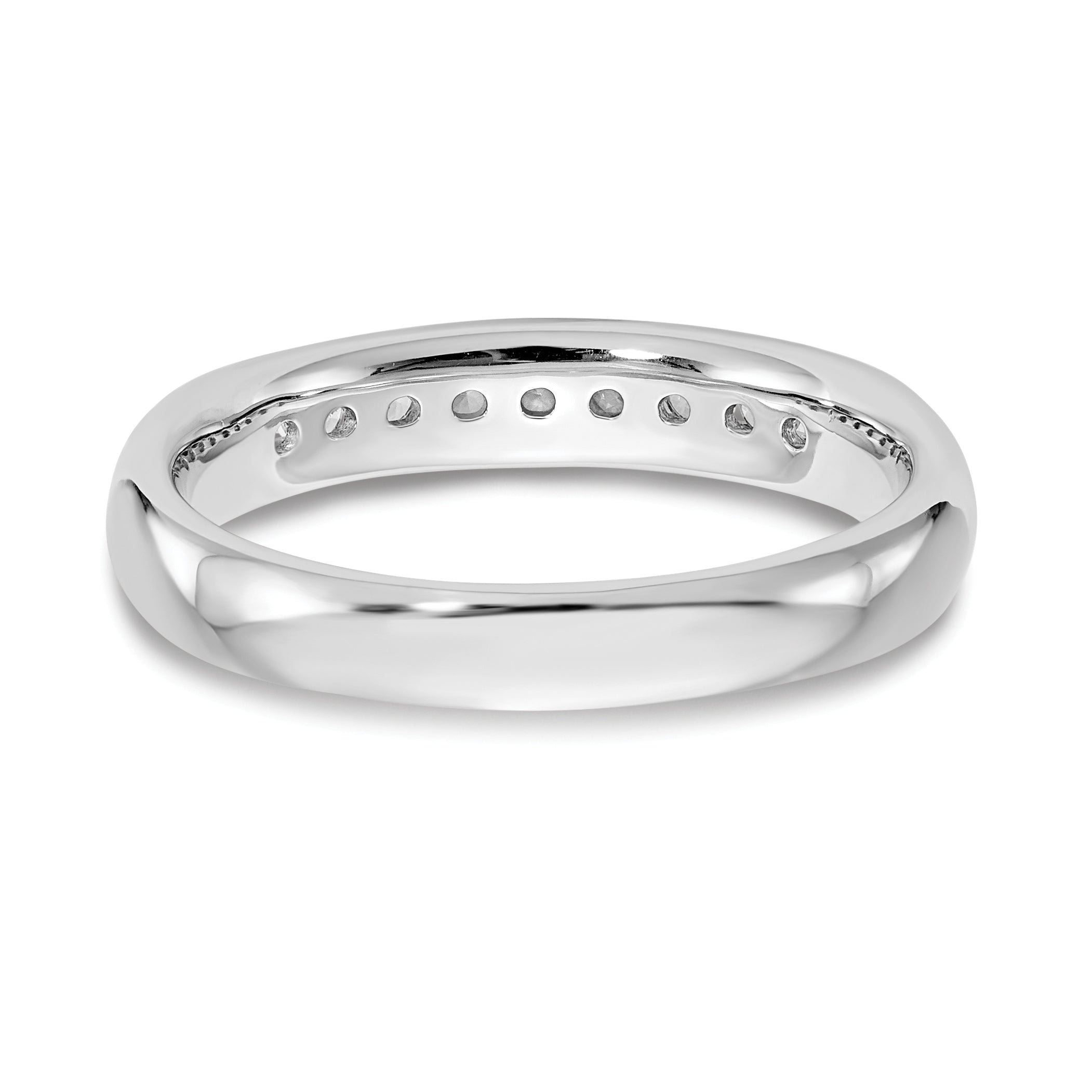 14K White Gold Lab Grown Diamond 9-Stone Channel Band