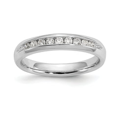 14K White Gold Lab Grown Diamond 9-Stone Channel Band