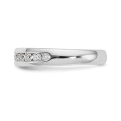 14K White Gold Lab Grown Diamond 9-Stone Channel Band