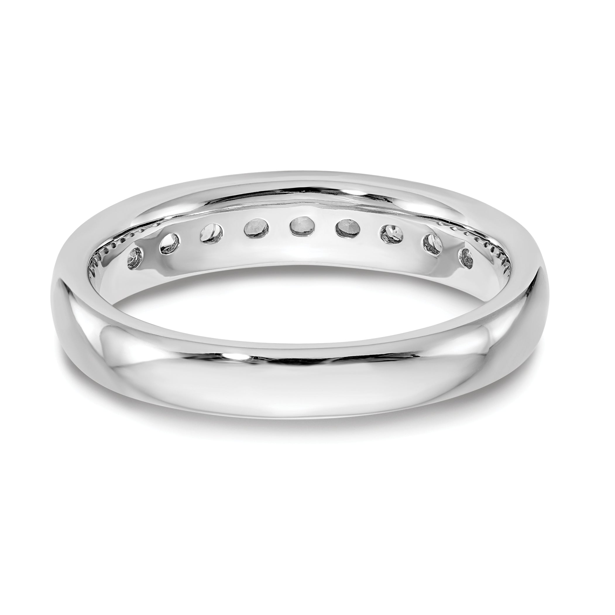 14K White Gold Lab Grown Diamond 9-Stone Channel Band