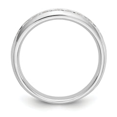 14K White Gold Lab Grown Diamond 9-Stone Channel Band