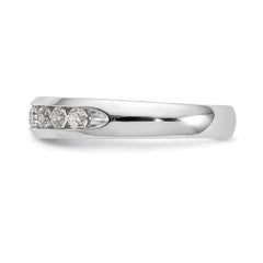 14K White Gold Lab Grown Diamond 9-Stone Channel Band