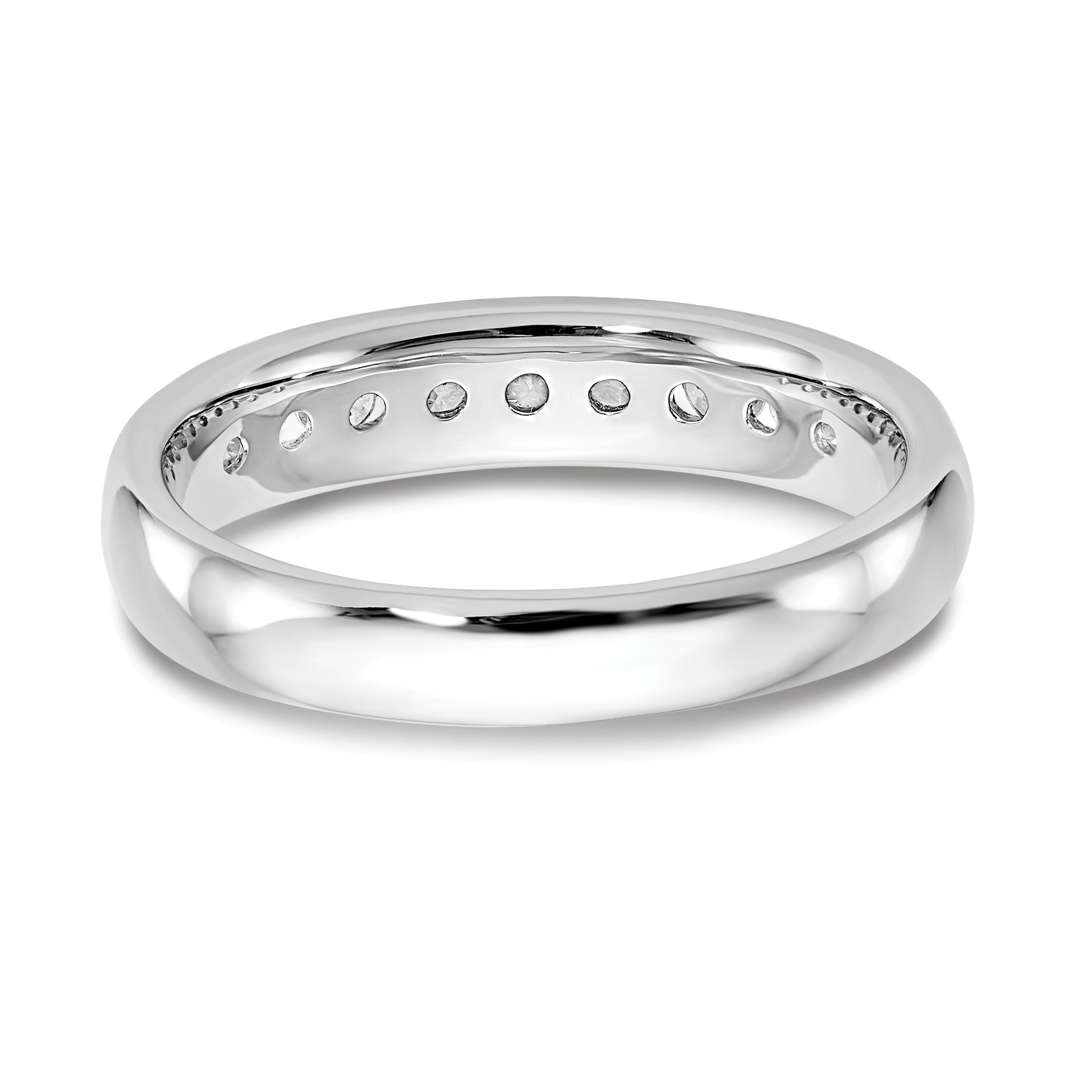 14K White Gold Lab Grown Diamond 9-Stone Channel Band