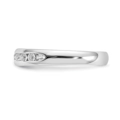 14K White Gold Lab Grown Diamond 11-Stone Channel Band