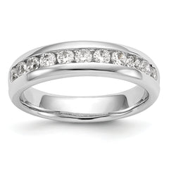 14K White Gold Lab Grown Diamond 11-Stone Channel Band