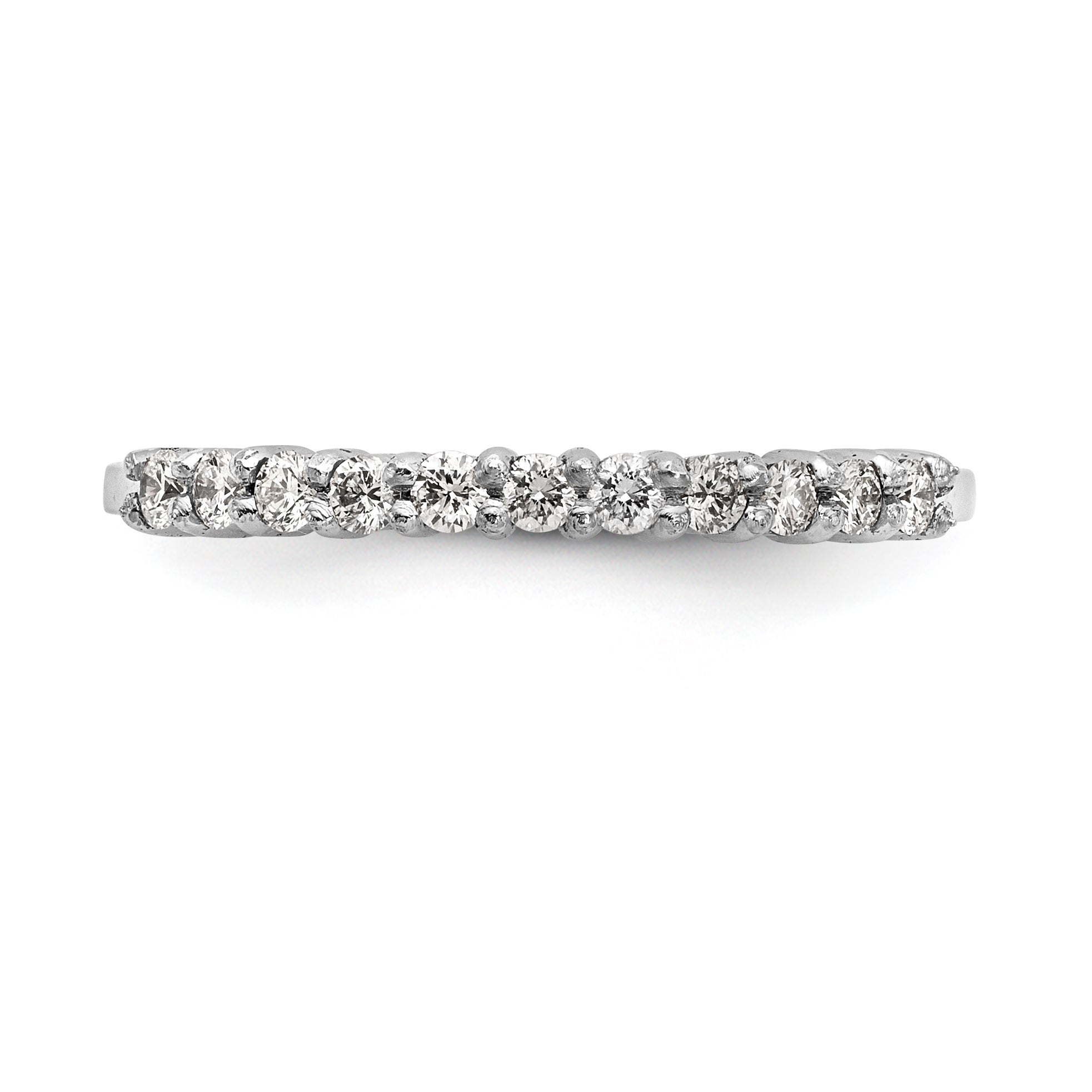 Platinum 11-Stone 1/5 carat Round Diamond Complete Wedding Band