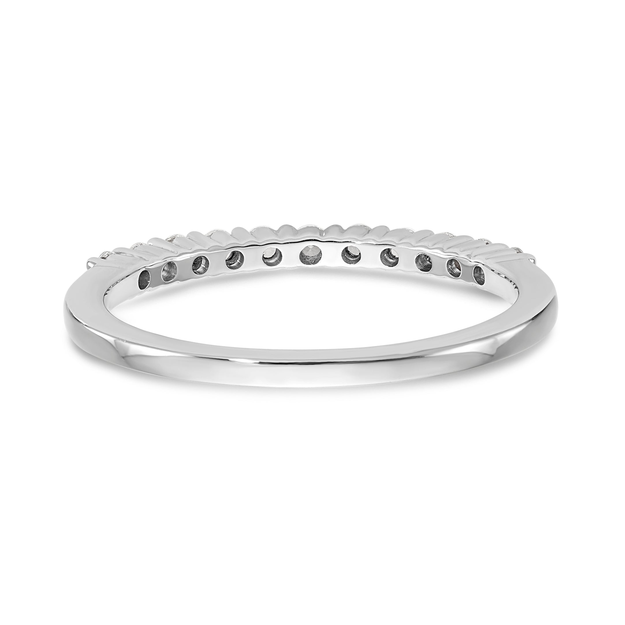 Platinum 11-Stone 1/5 carat Round Diamond Complete Wedding Band