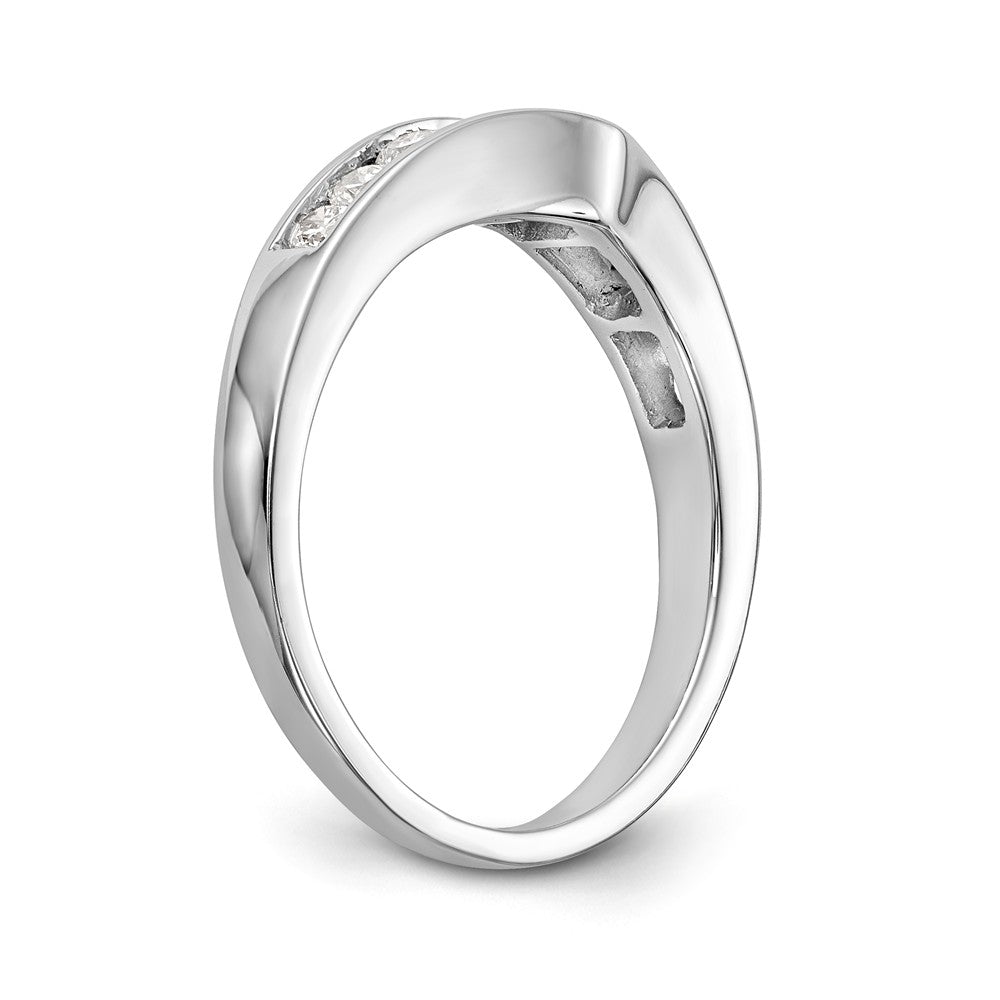 14K White Gold Diamond Band