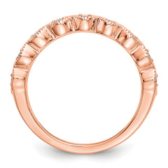 14K Rose Gold Lab Grown Diamond Band