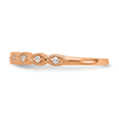 14K Rose Gold Lab Grown Diamond Band