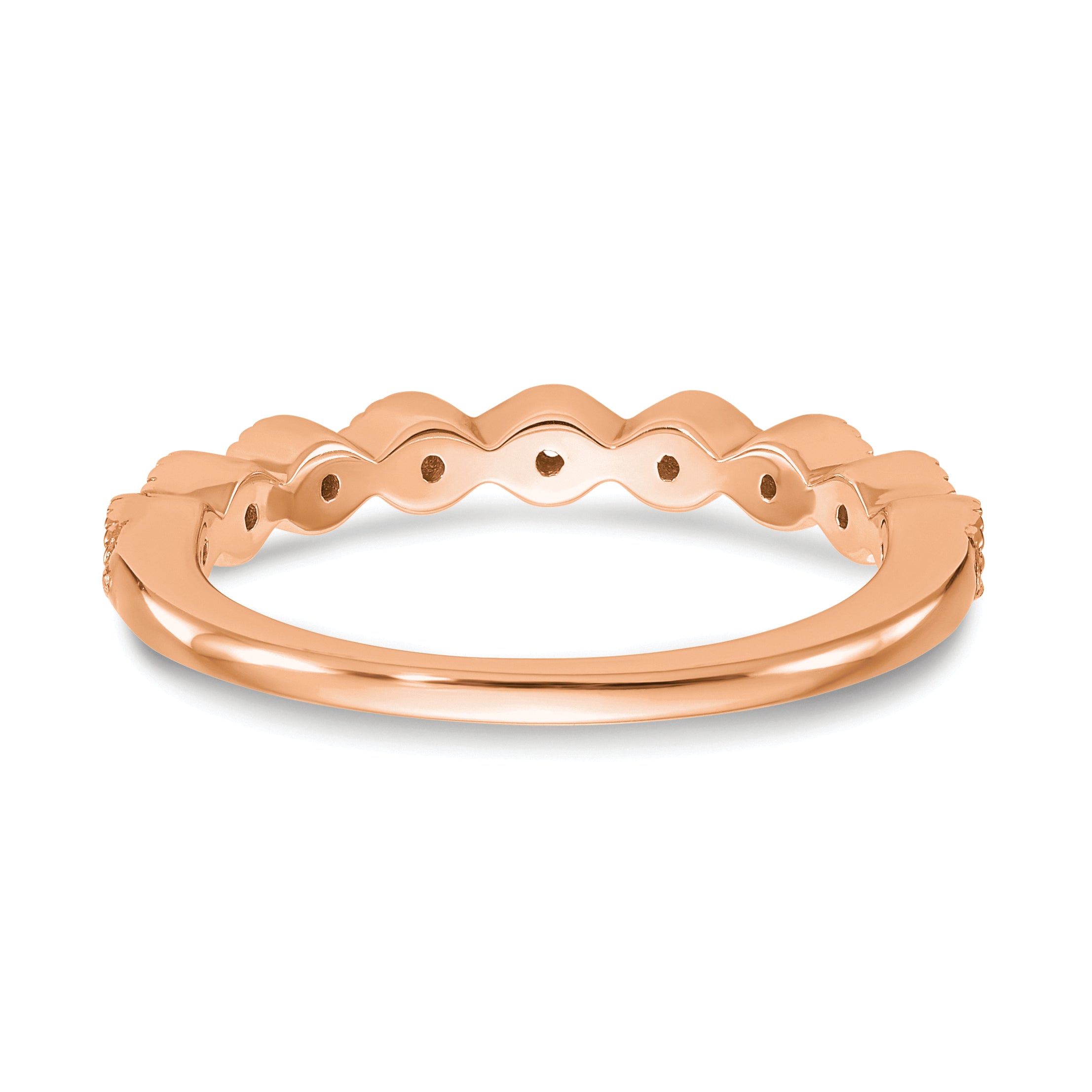 14K Rose Gold Lab Grown Diamond Band