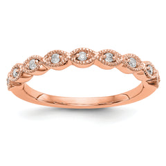 14K Rose Gold Lab Grown Diamond Band