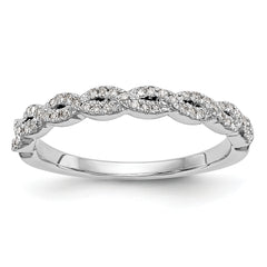 14K White Gold Diamond Band