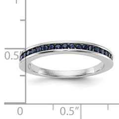 10K White Gold Sapphire Band