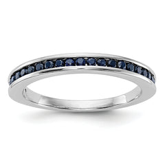 10K White Gold Sapphire Band