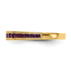 14k Yellow Gold Ruby Complete Channel Band