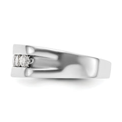 10K White Gold Lab Grown Diamond VS/SI GH, 5-Stone Men's Channel Ban