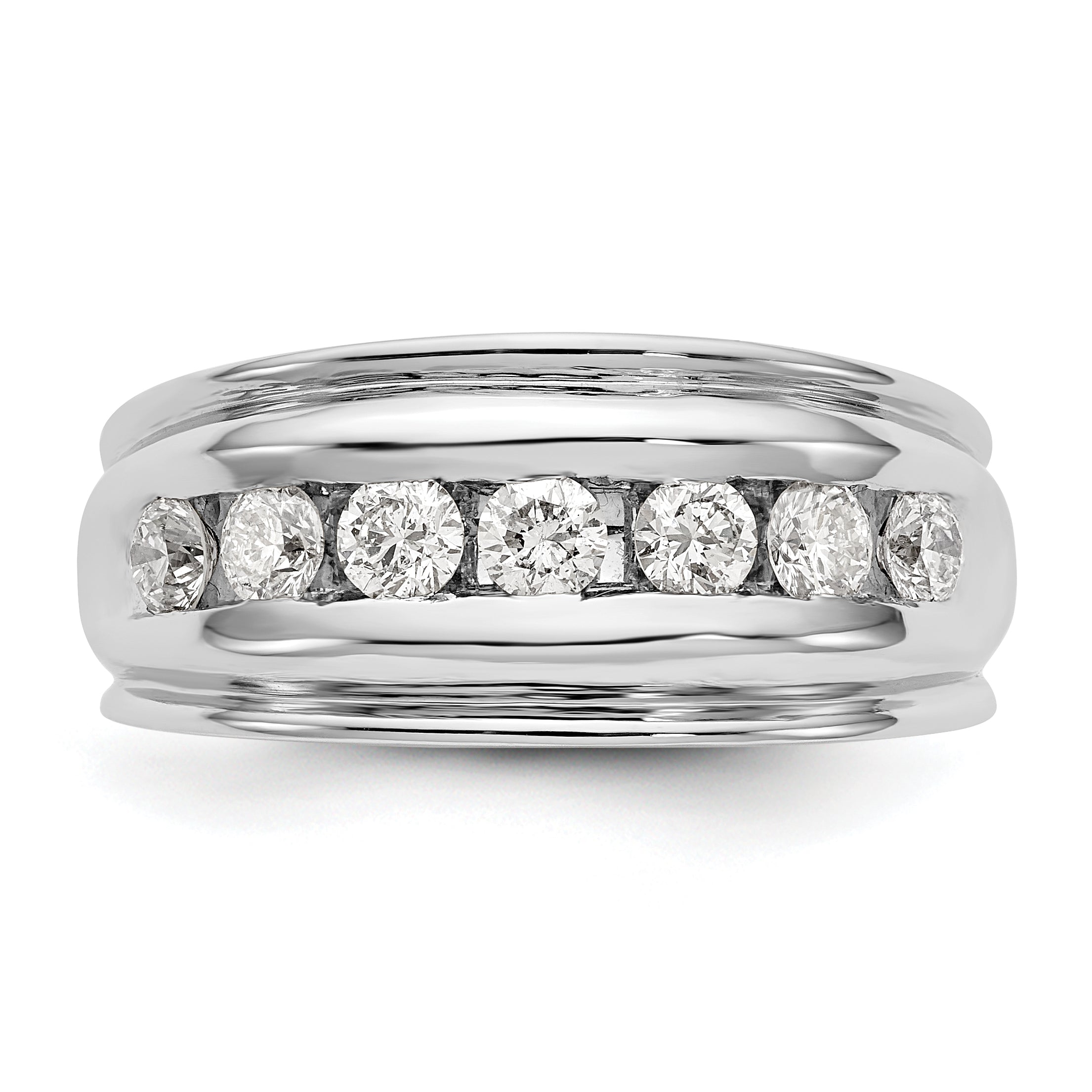 14K White Gold Lab Grown Diamond Men's Band