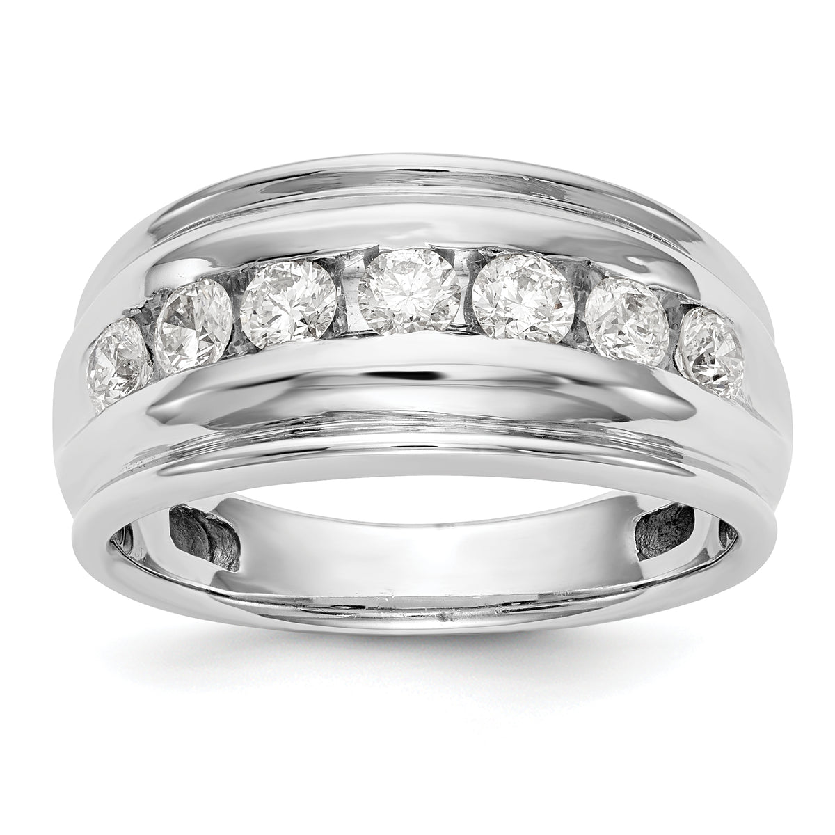 14K White Gold Lab Grown Diamond Men's Band