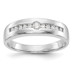 14K White Gold 1/4 carat Diamond Complete Men's Channel Band