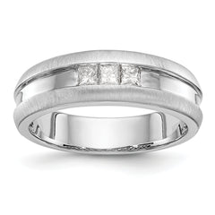 14K White Gold 1/3 carat Diamond Complete Men's Channel Band