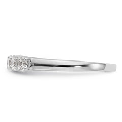 14K White Gold 7-Stone Shared Prong 7/8 carat Complete Round Diamond Band